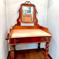 Mobile toeletta trucco classica in legno noce