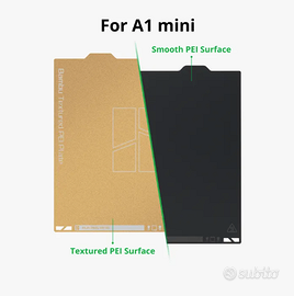 Piatto Stampa Bambulab A1 Mini Dual-Texture PEI