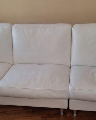 Divano Albani in pelle bianco