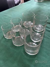 Set 8 bicchierini di vetro per amaro caffè dessert