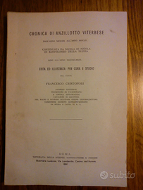 CRONICA DI ANZILLOTTO VITERBESE TIRATURA LIMITATA