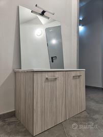 Arredo Bagno Completo (Lavabo + Mobile + Specchio)