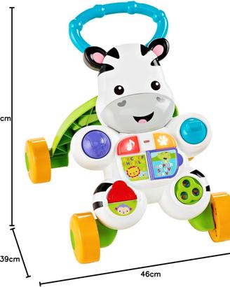 Fisher-Price Zebra Primi Passi Spingibile 6+ Mesi