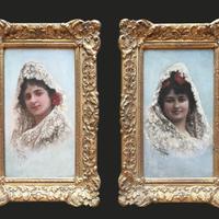 Coppia volti femminili - Florez Ibañez Eduardo