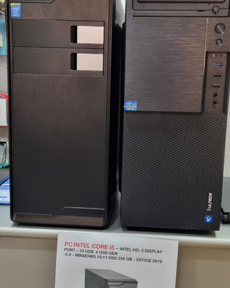 PC INTEL CORE I5 8GB RAM SSD256GB hdd 500 Win 10