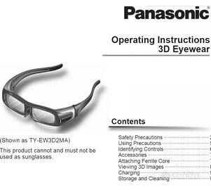 Occhiali Panasonic 3D