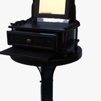 specchiera stile antico noce scuro 