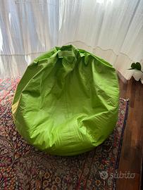 Pouf a sacco verde 80x80
