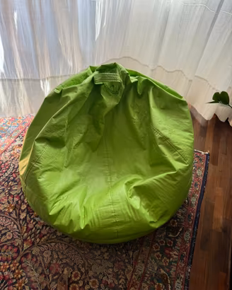 Pouf a sacco verde 80x80