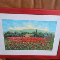 Domenico MONTEFORTE  serigrafia paesaggi 40x25 