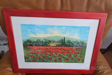 Domenico MONTEFORTE  serigrafia paesaggi 40x25 