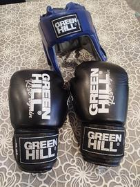 KIT GREEN HILL GUANTONI E CASCHETTO 