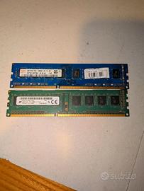 8GB RAM DDR3 (2X4) DIMM  2 Banchi DDR3 funzionanti
