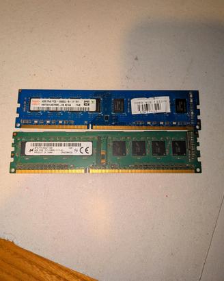 8GB RAM DDR3 (2X4) DIMM  2 Banchi DDR3 funzionanti