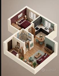 Bilocale a Monza città con giardino prvt e box aut