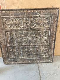 Quadro in legno pannello tribale in legno