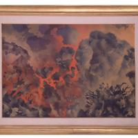 Quadro Olio Su Tela Corrado Cagli 100x70 Cm