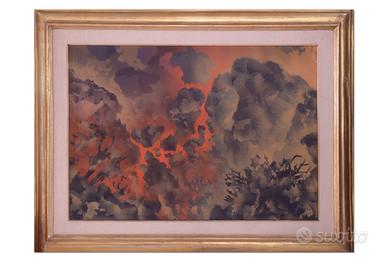 Quadro Olio Su Tela Corrado Cagli 100x70 Cm