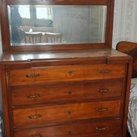 Comò in noce, primi '900, stile liberty