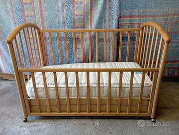 Lettino con cassetto e ruote + Materasso