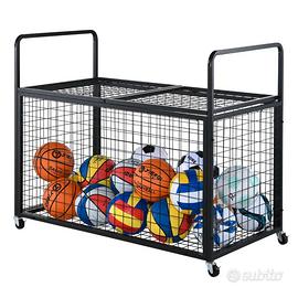 Carrello Portaoggetti Palline Sportive con Ruote