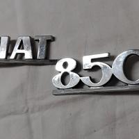 VECCHIO LOGO FREGIO POSTERIORE FIAT 850 VINTAGE 