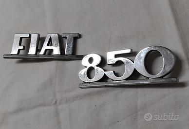VECCHIO LOGO FREGIO POSTERIORE FIAT 850 VINTAGE 