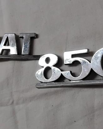 VECCHIO LOGO FREGIO POSTERIORE FIAT 850 VINTAGE 