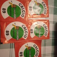 Lotto 5 bustine VUOTE calciatori flash 89