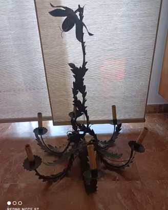 Lampadario in ferro battuto artigianale