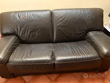 Divano 2 posti in pelle
