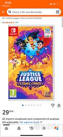 Nintendo switch 'Justice League caos cosmico'
