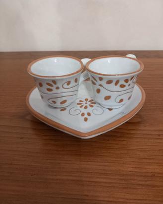 Set 2 Tazzine Caffè Cuore Ceramica