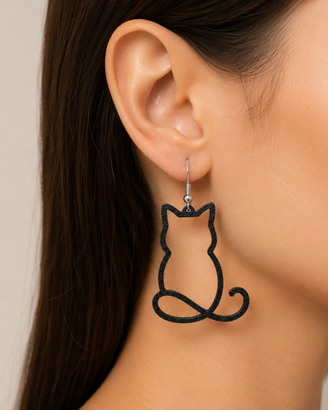Orecchini a forma di gatto vari colori