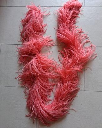 Boa di piume di struzzo rosa