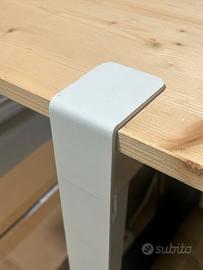 Gambe da Tavolo Bianche con morsetto