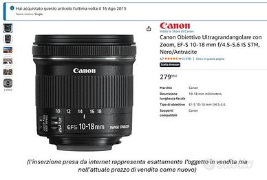 Ultragrandangolo EF S 10 18mm f/4.5 5.6 IS STM