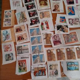 FRANCOBLI USATI E RACCOLTI NEGLI ANNI