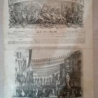 Antica stampa de "Il mondo illustrato" del 1800 