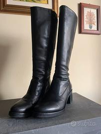 Stivali Nero Giardini Vera Pelle Donna Neri