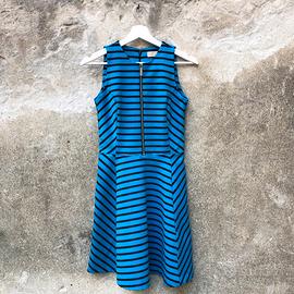 Abito corto Michael Korso a righe blu e nere