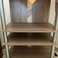 Carrellino in legno con ripiani