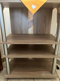 Carrellino in legno con ripiani