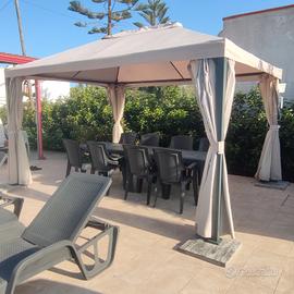 GAZEBO 3X4 IN ALLUMINIO MODELLO YSIS NATERIAL