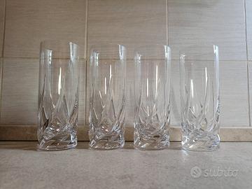 Set 4 bicchieri in cristallo 