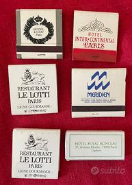 Sei scatole di fiammiferi hotel di Parigi