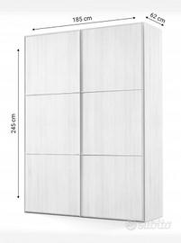 armadio a due ante scorrevoli 