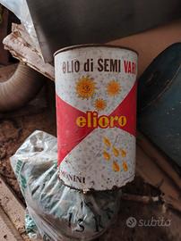 latta olio monini vintage 