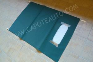 Capote pvc verde per Fiat 500 C Topolino d'epoca
