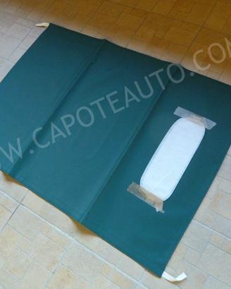 Capote pvc verde per Fiat 500 C Topolino d'epoca